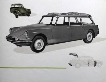 Citroen ID 19 Break Modelprogram 1961 Carbrochure (4940)